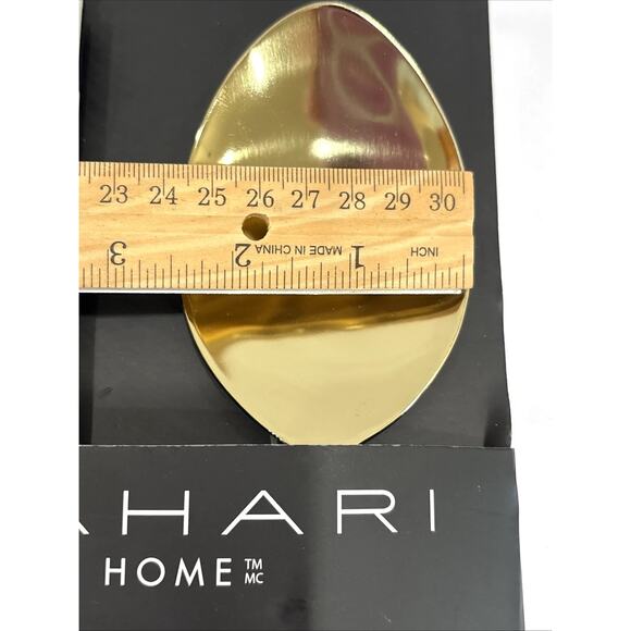 Tahari Salad Serving Spoon Fork Set of 2 Black & White Checkered Gold Glam New - Picture 7 of 7